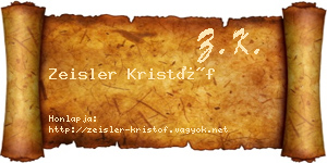 Zeisler Kristóf névjegykártya